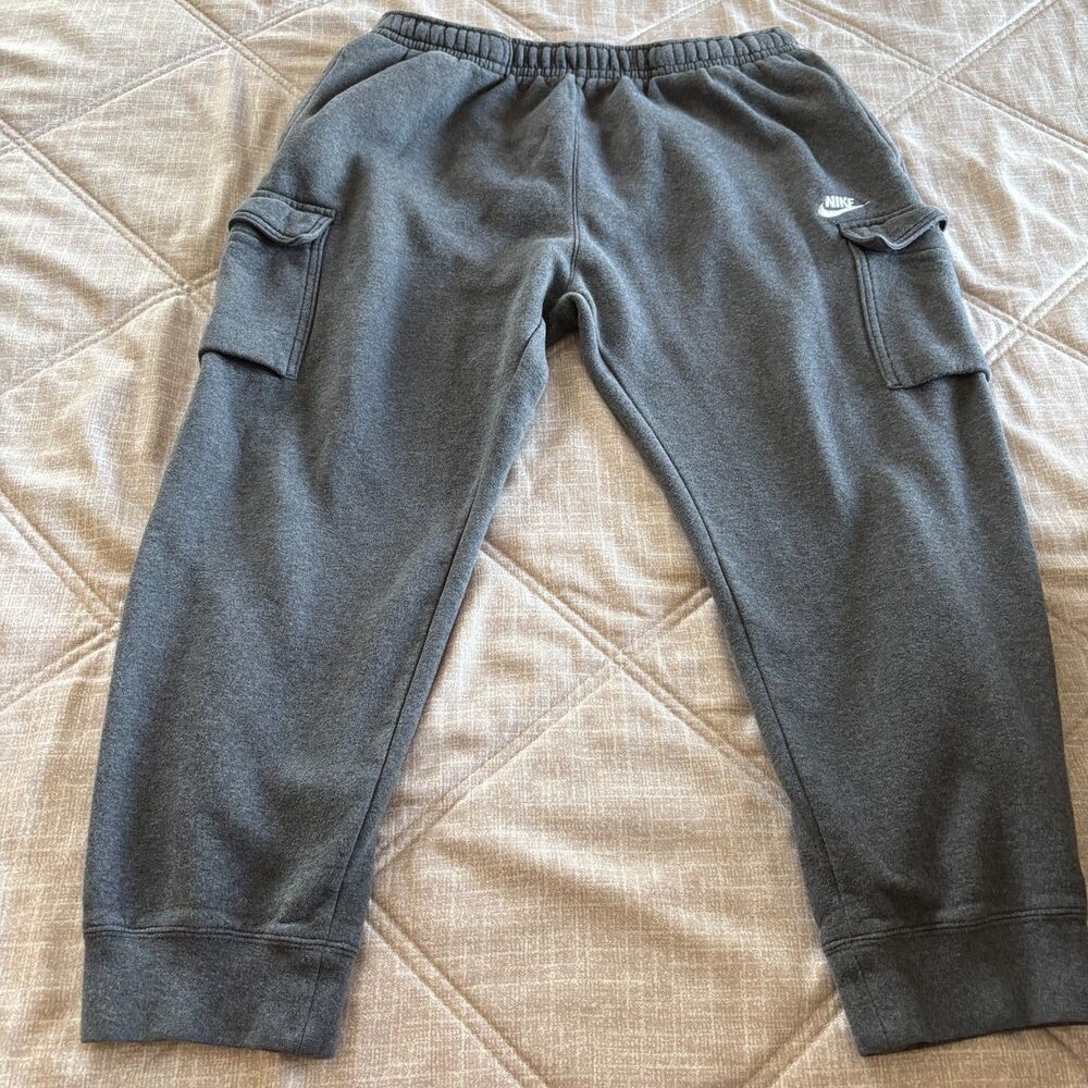 Nike Men's Dark Gray Fleece Cargo Sweatpants Size XL